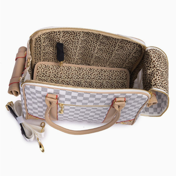 Checked Pet Carrier