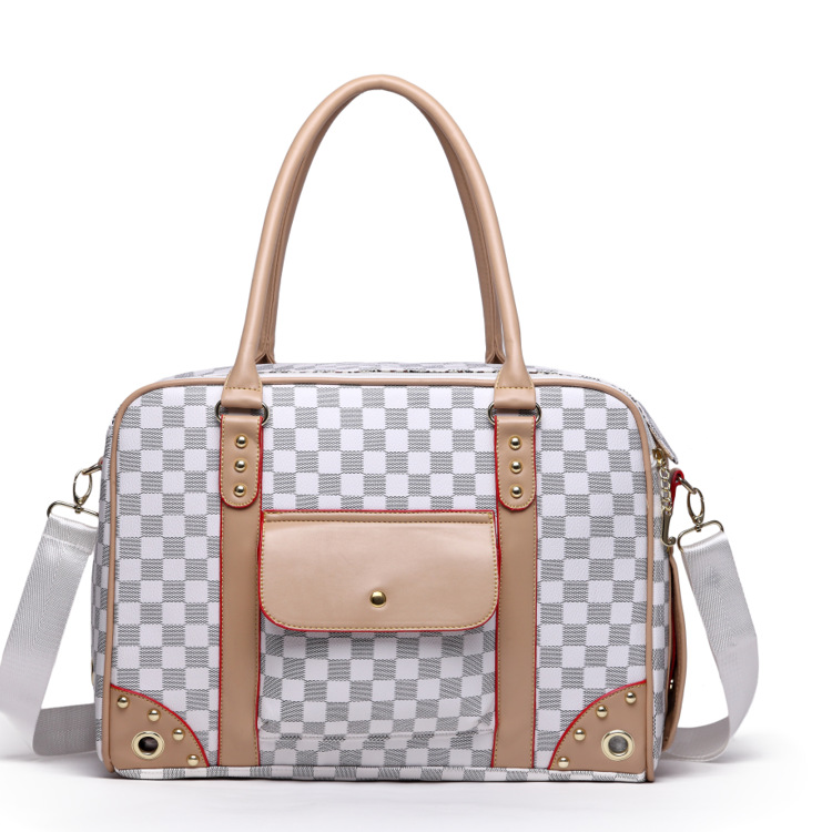 Checked Pet Carrier