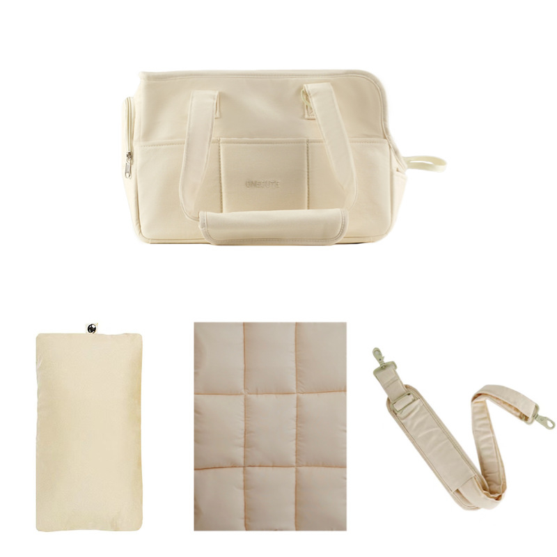 Cream Pet Carrier Tote