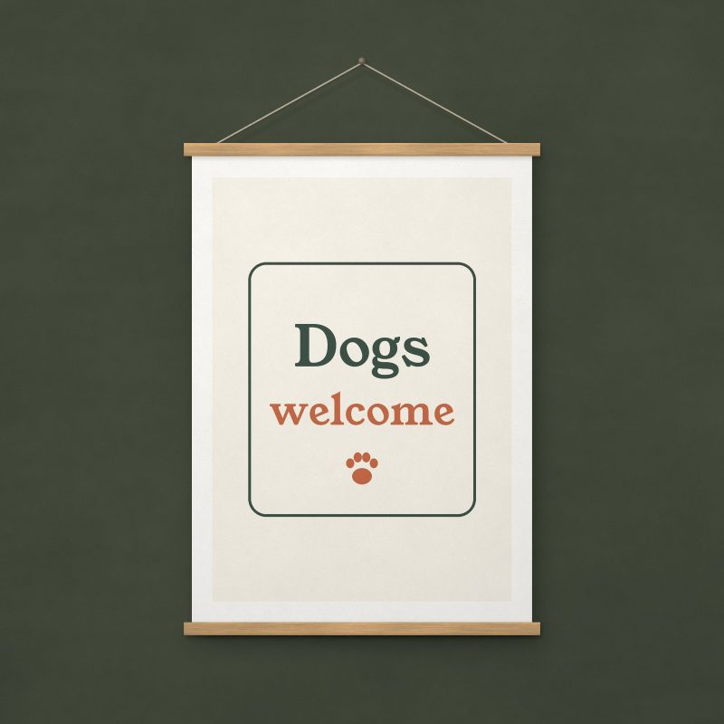Dogs Welcome Print – A4