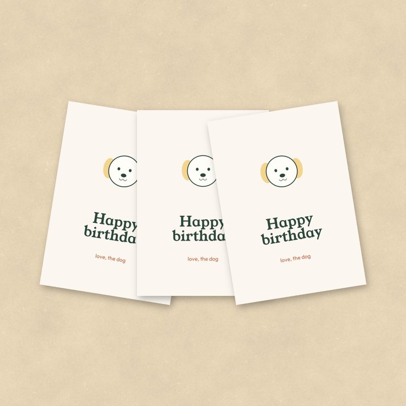 Birthday Cards from the Dog, Set of 10
