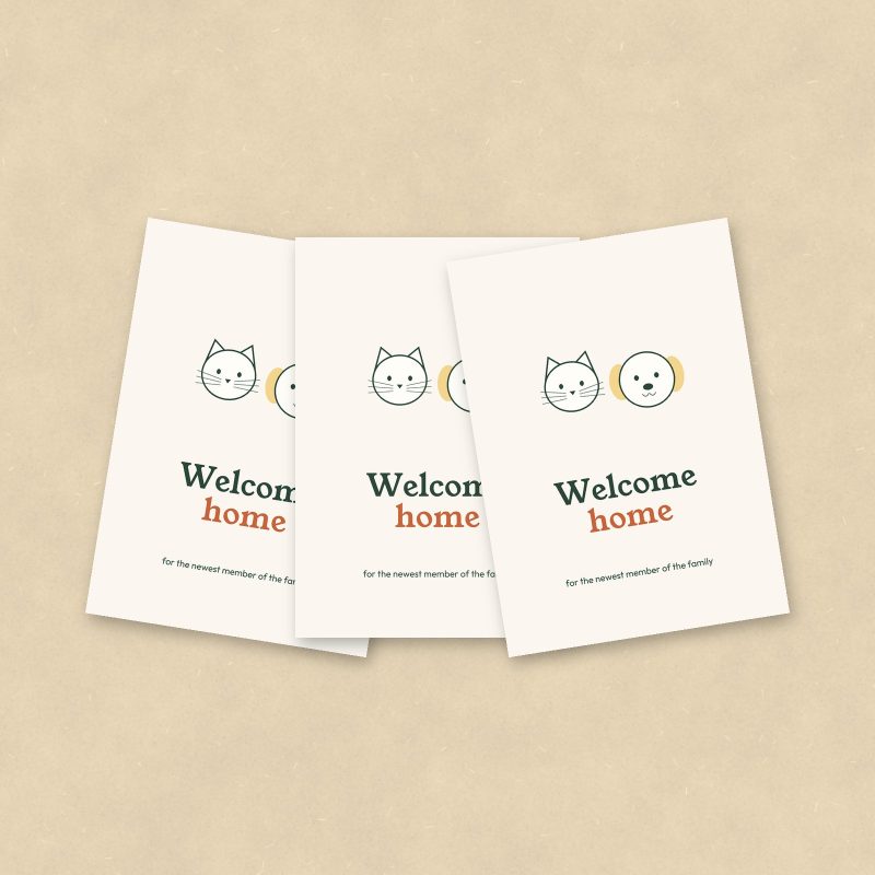 New Pet Cards, Welcome Home, Set of 10