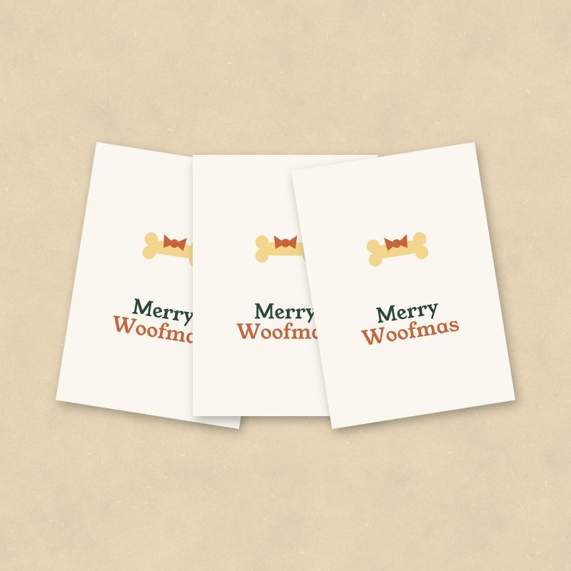 Christmas Cards, Merry Woofmas, Set of 10