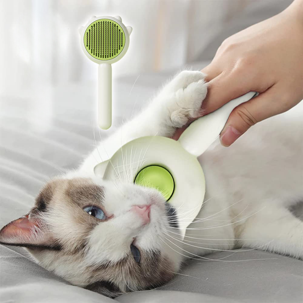 Self-Cleaning Slicker Brush